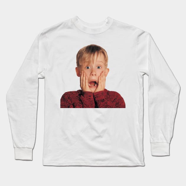 Home Alone  Kevin Mccallister Long Sleeve T-Shirt by MoondesignA